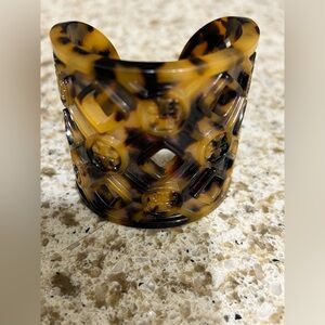 Tory Burch logo tortoise cuff bracelet